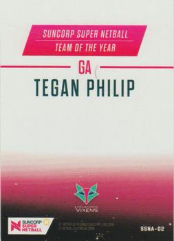 2018 Tap 'N' Play Suncorp Super Netball - Team of the Year #SSNA-02 Tegan Philip Back